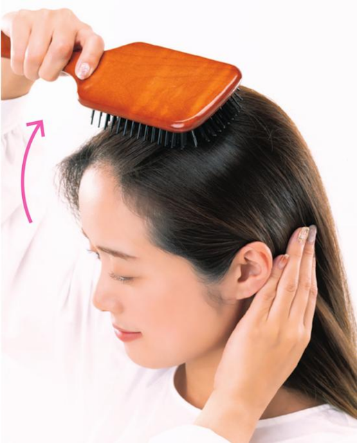 쿠션감 있는 넓은 면적의 빗