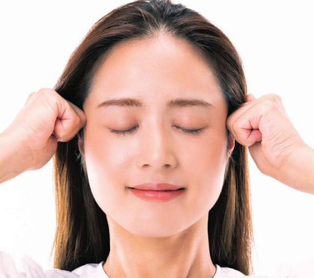 얼굴 윤곽 따라 누르기